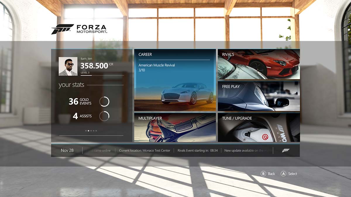 Forza Motorsport 4 UI